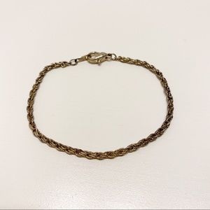 Silver Tone Rope Style Bracelet